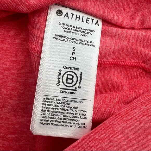 Athleta uptempo hoodie sweatshirt sz S red - Picture 4 of 7